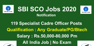 SBI SCO Recruitment 2020