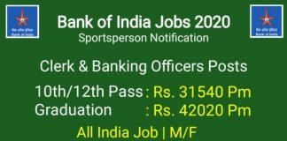 Bank of India Recruitment 2020