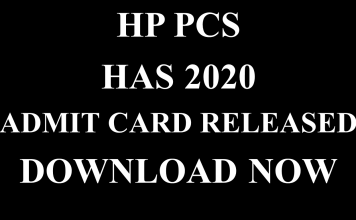 HPAS 2020 Admit Card – How to Download Hall Ticket for HPAS
