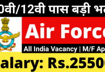 Indian Air Force Group C Recruitment 2021