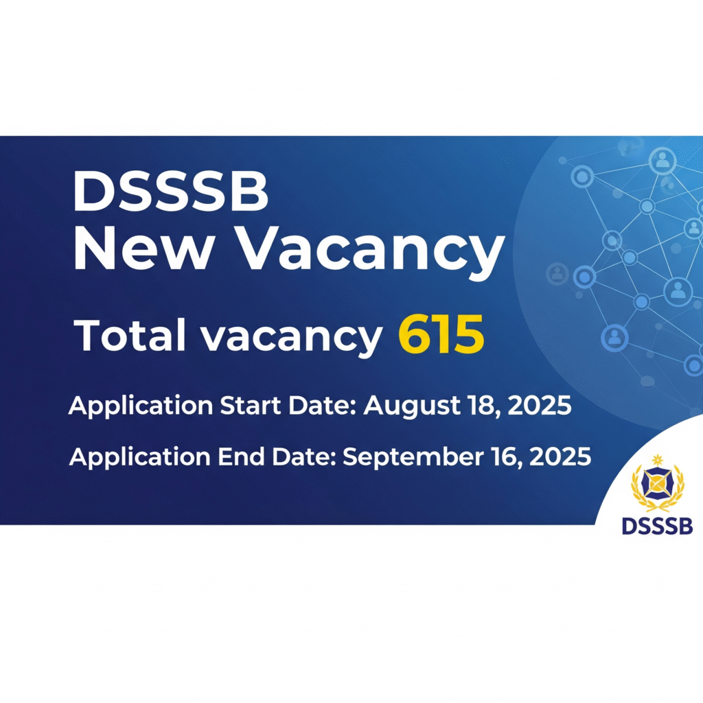 DSSSB Group B and C Recruitment 2025: Apply Online for 615 Posts ...