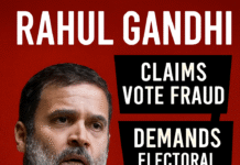 Rahul Gandhi addressing rally on vote fraud allegations, Congress campaign for electoral transparency, Voter Adhikaar Yatra in Biha