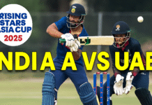India A vs UAE Asia Cup Rising Stars 2025