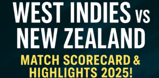 West Indies vs New Zealand match scorecard 2025