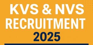 KVS NVS Recruitment 2025