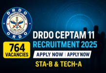 DRDO CEPTAM-11 Recruitment 2025