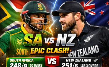 South Africa vs New Zealand Match Scorecard | SA vs NZ | NZ vs SA Highlights & Live Updates South Africa vs New Zealand