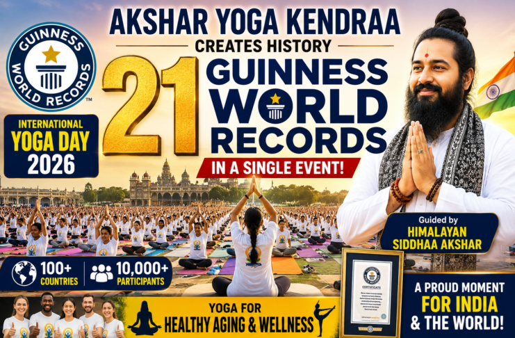 Akshar Yoga Kendraa Creates History with 21 Guinness World Records on International Yoga Day 2026 Akshar Yoga Kendraa 21 Guinness World Records
