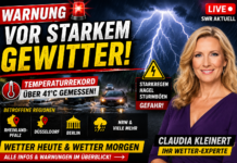 Warnung vor starkem Gewitter
