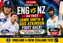 ENG vs NZ Test Live: Jamie Smith & Gus Atkinson Fight Back as Daryl Mitchell Stars for New Zealand Jamie Smith