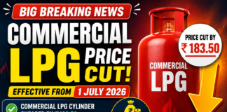 Commercial LPG Price Cut July 2026